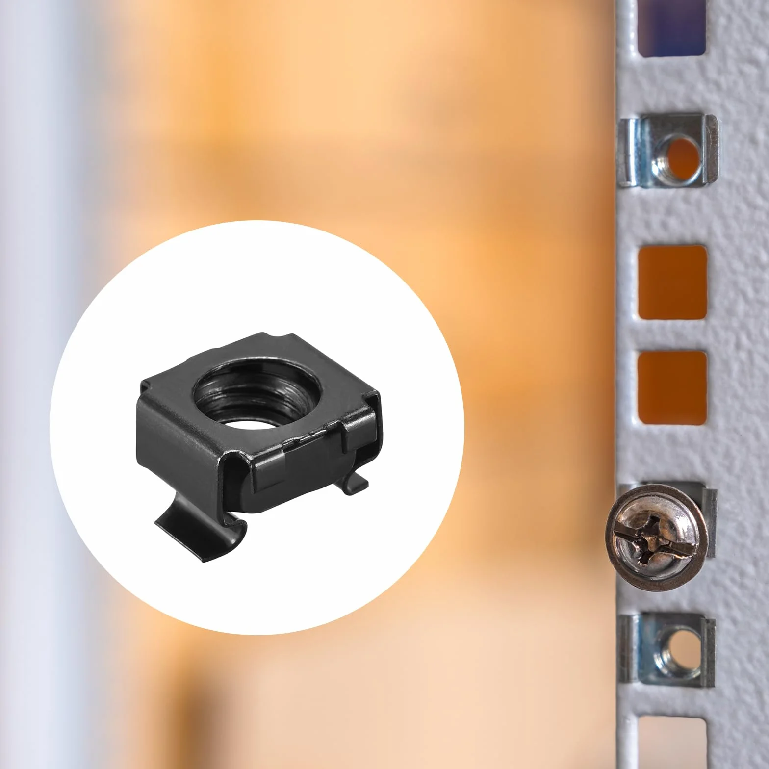 QUARKZMAN Dado a Gabbia a Inserimento Rapido M10 x 1.5mm Acciaio Carbonio per Armadio Server 5pz