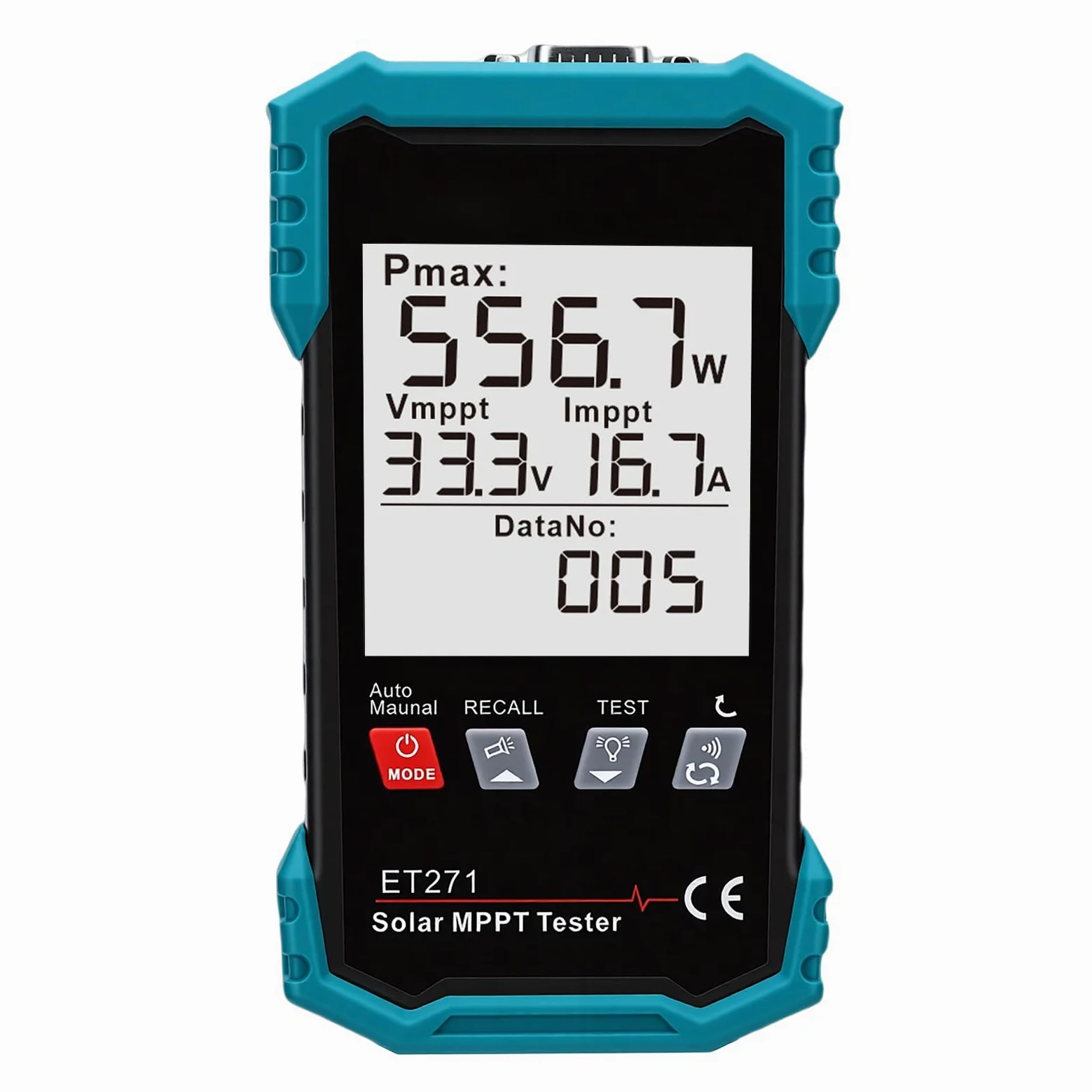 Ejoyous Tester per Pannelli Solari da 2000 W, Multimetro Fotovoltaico MPPT con Display LCD per Tensione a Circuito Aperto e Rilevamento Guasti nei Sistemi Solari