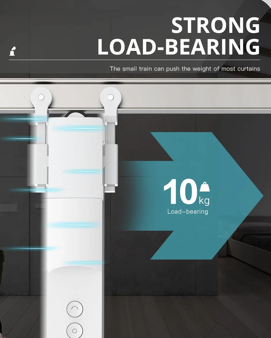 Smart Curtain Robot Wifi Motore Elettrico Apri Tende Automatico Driver, Tenda motorizzata per I-Rail, U-Rail, Tapparelle Tuya App/Remote/Timer Controllo vocale (Due Set)