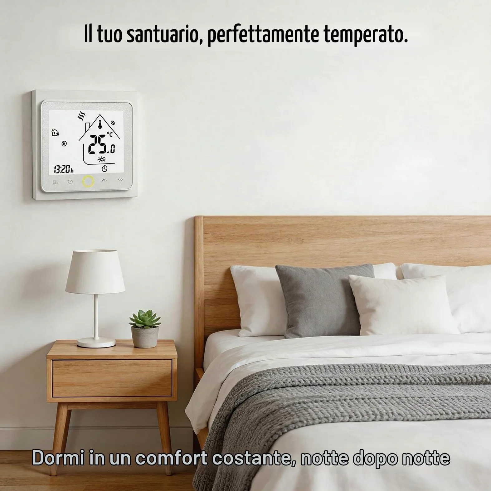 Termostato WiFi contatto secco caldaie gas acqua riscaldamento 5A | Controlador programable 95-240V con contacto seco compatible Alexa & Google Home