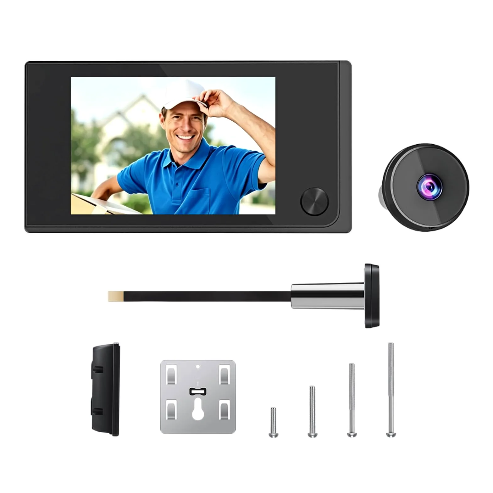 Videocamera spioncino 4K, campanello Wi-Fi, con registrazione | Spioncino con registrazione, spioncino intelligente senza fili
