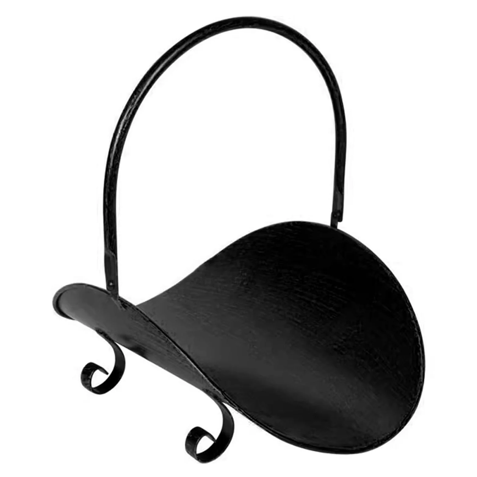Portalegna da ardere, portalegna in Metallo per Interni, portalegna in Ottone Nero per Soggiorno, Giardino, Campeggio, Piccolo portalegna per Camino, 16,5 x 16,9 x 16 Pollici
