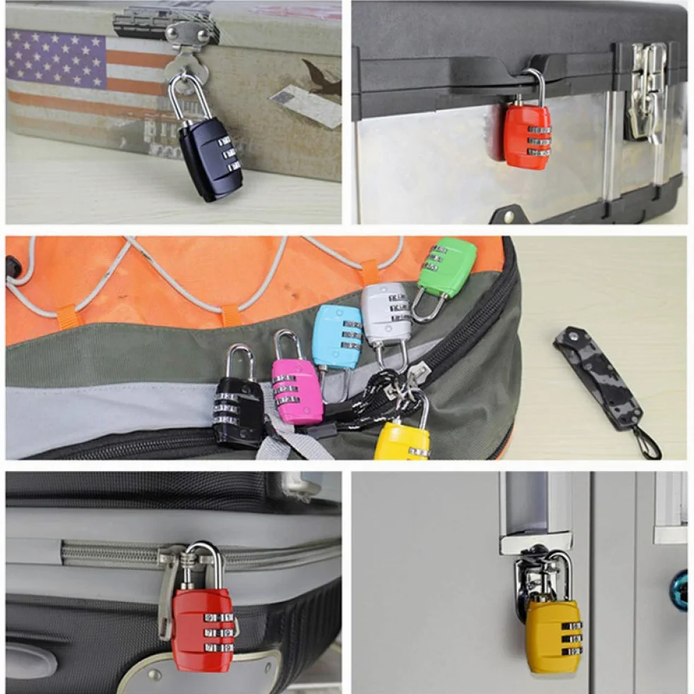 Lucchetti a combinazione， Lucchetti per valigie Lucchetto con password a 3 cifre, lucchetto a combinazione for bagagli da viaggio, piccolo lucchetto for cassetti, lucchetto elettronico(G,G)