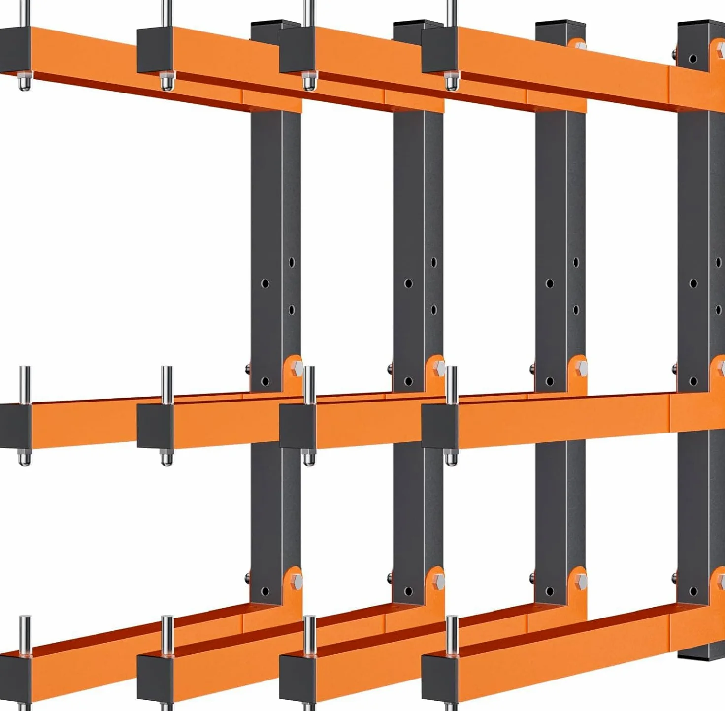 Acools Scaffale per legname, scaffale sopraelevato per garage, supporto da parete resistente, 2 scaffali in legno per organizzare e riporre negozi, organizer da parete in garage (confezione da 4)