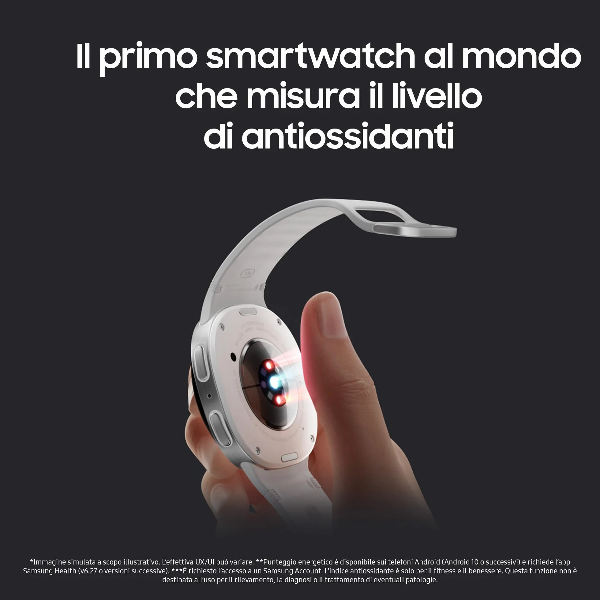 Samsung Galaxy Watch8 (Dark Gray, BT, 44mm) Smartwatch Galaxy AI, Allenatore Personale, Design Resistente agli Urti, Processore 3nm, Monitoraggio Attività Fisica e Sonno, One UI 8 [Versione Italiana]