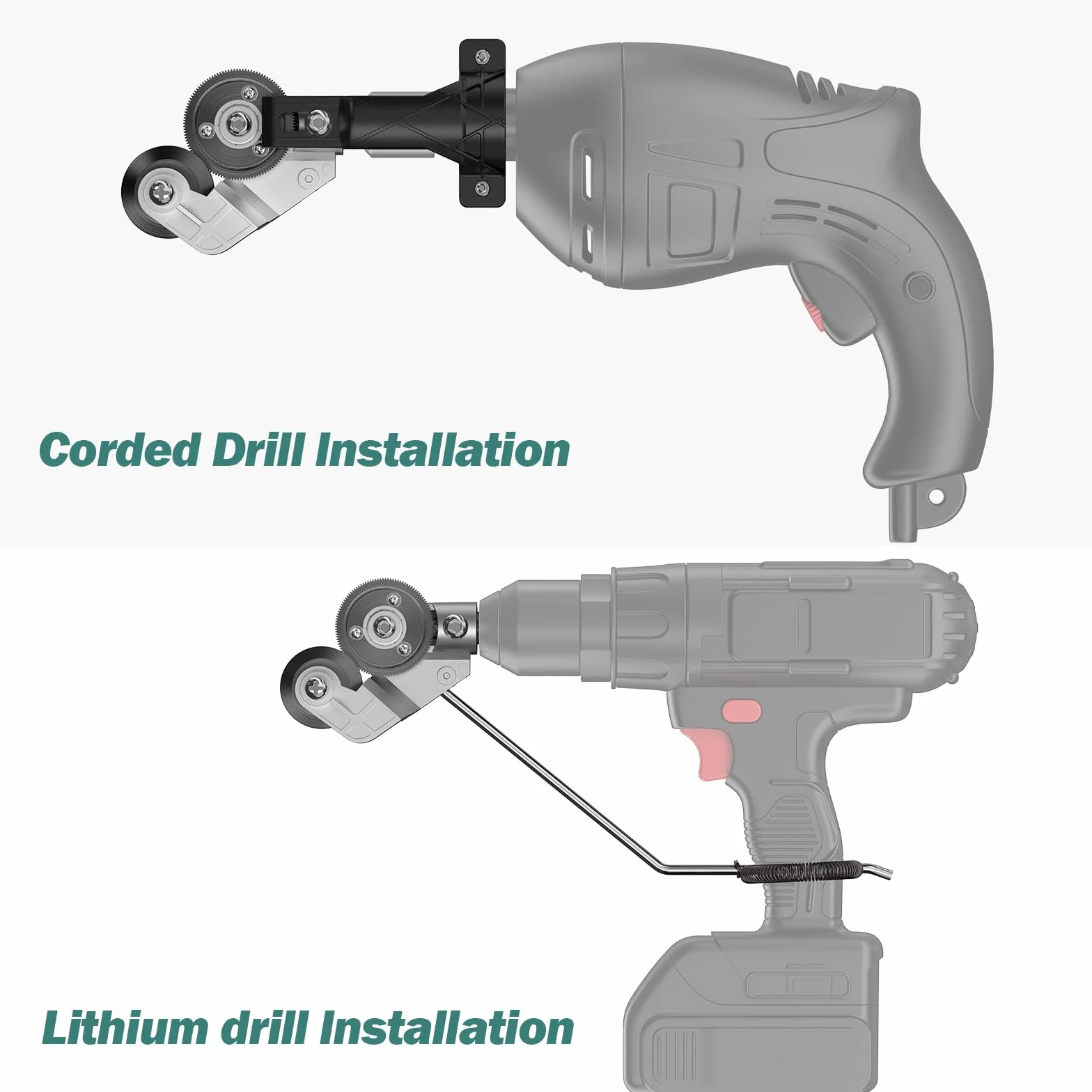 Drill Cut Pro Metal Plate Cutting Attacco per fresa elettrica per trapano adattatore per taglio lamiere roditrice in metallo ferro rame alluminio acciaio
