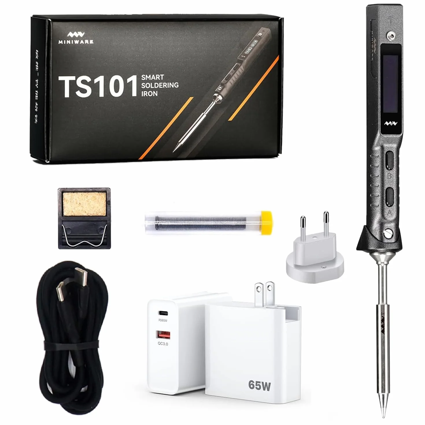 MINIWARE TS101 Saldatore a Stilo USB-C PD EU 65W 50-400℃