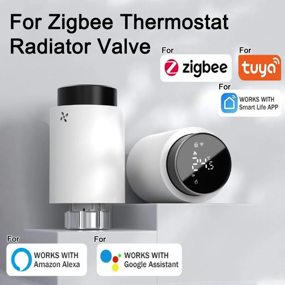 Valvola termostatica intelligente per termosifone per controllo della temperatura programmabile per Tuya Zig-bee 3.0 Termostato per il controllo del riscaldamento del radiatore