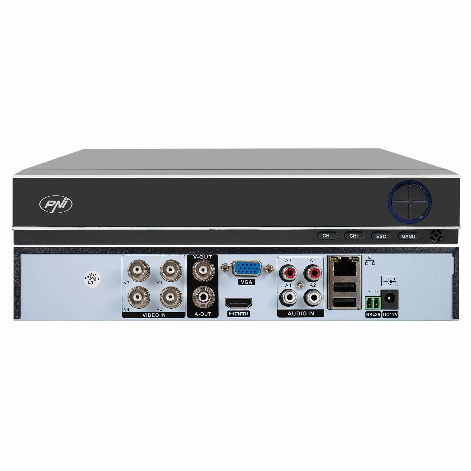 Kit videosorveglianza AHD PNI House PTZ1350 Full HD - NVR e 4 telecamere da esterno 2MP full HD 1080P