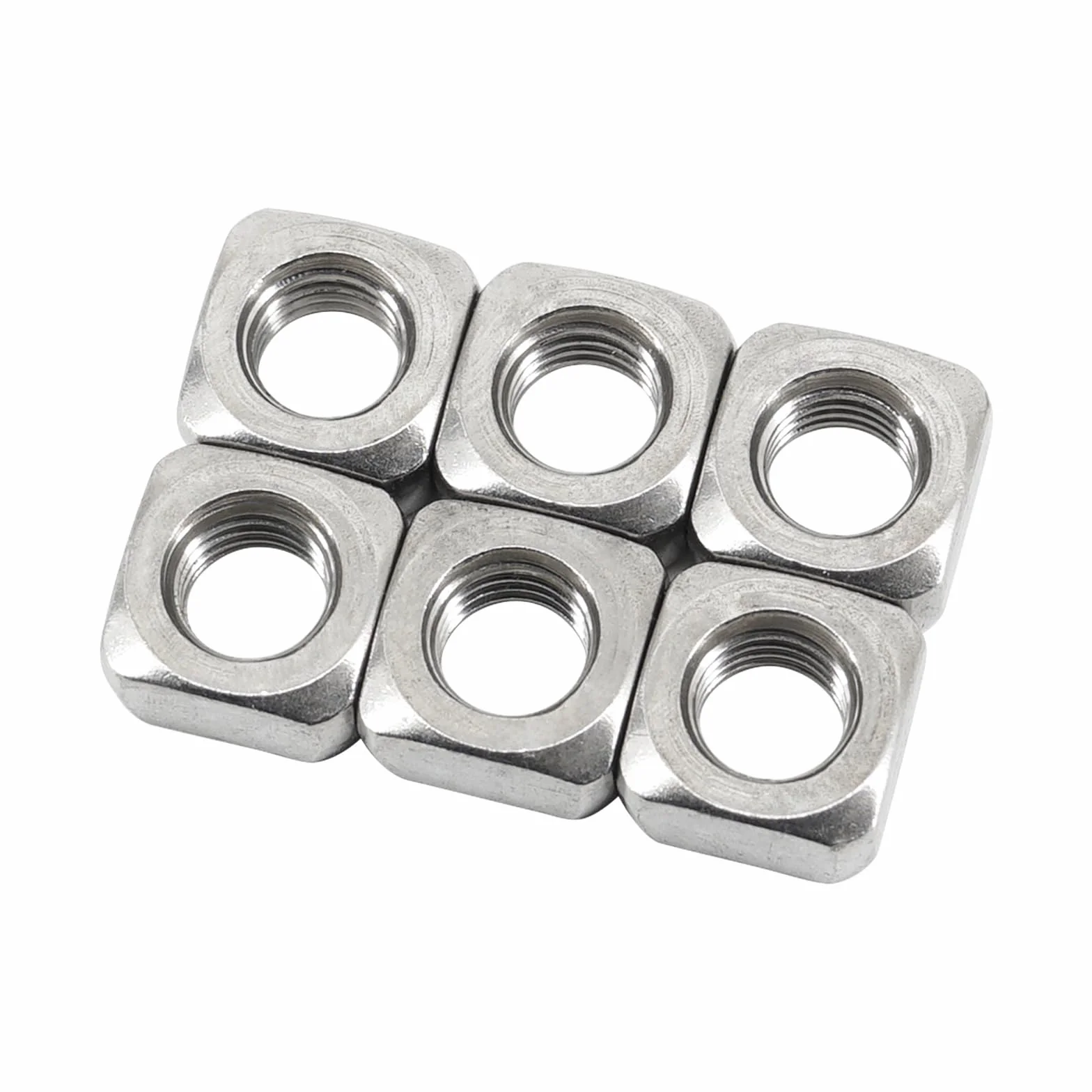 Dado quadrato M4 304 in acciaio inox confezione da 100