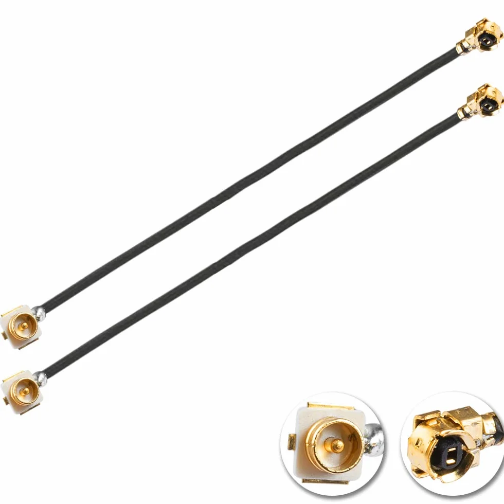 Vecys 2PCS U.F.L1 Maschio a U.F.L1 Femmina Cavo 6" /15CM U.F.L1 1.13mm Cavo di Prolunga a Bassa Perdita