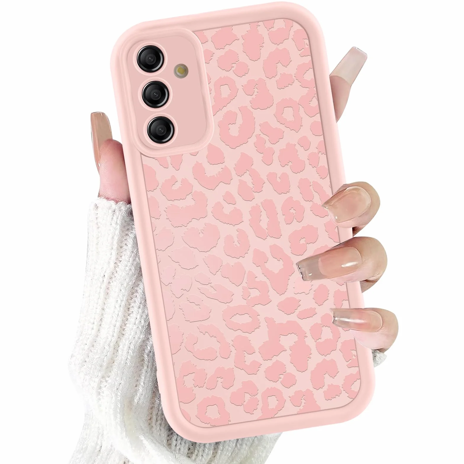 ZhuoFan Cover per Samsung Galaxy A26 5G 6,64”, Aesthetic Leopardata Motivo Custodia Rosa Opaca Ultra Morbida Sottile Leggera Silicone Antiurto AntiGraffio TPU Bumper Protettiva Case, 03