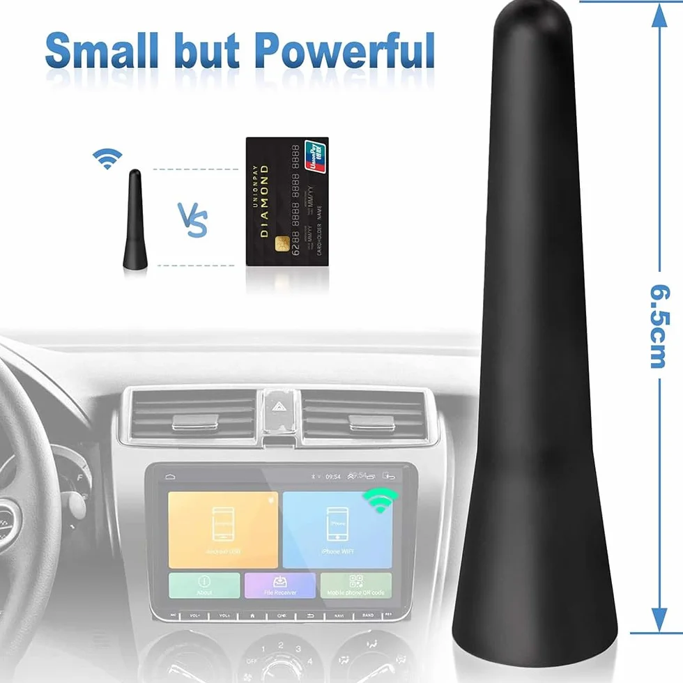 Mini Antenna Corta per Suzuki Swift SX4 Vitara Jimny S-Cross, Antenna Tetto con 3 Viti M4/M5/M6, per Ricezione Radio FM/AM Forte Funzione di Ricezione