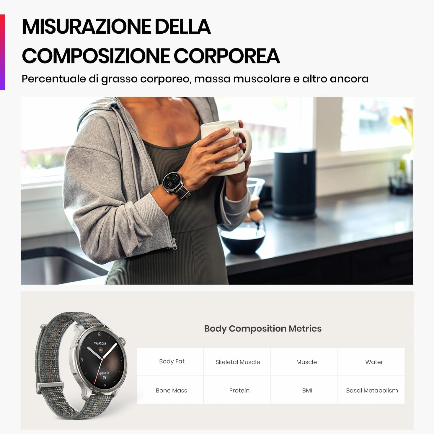 Amazfit Balance Smartwatch 46 mm, Pagamento NFC, AI Fitness Coach, Batteria di 14 Giorni, Monitoraggio del Sonno e della Salute, GPS, 150 Modalità Sportive, Chiamate Bluetooth per Android e iPhone