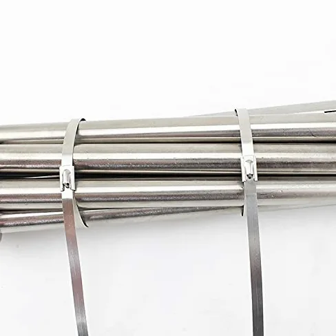 Fascette 100 PZ 7.9 * 100/200/250/300/350/400/500/600mm Fascette in Metallo in Acciaio Inox Cravatte Cinghie di Scarico Tubo di Induzione Fascette Cavi(7.9mmx500mm)