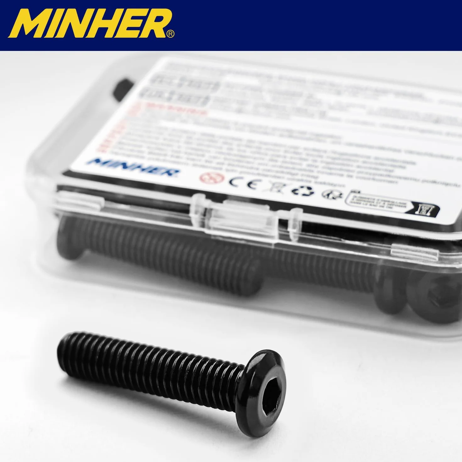 Bulloni a Testa Piatta Esagonale M5 x 10mm Acciaio Inossidabile A2 V2A Finitura Ossidata Nera