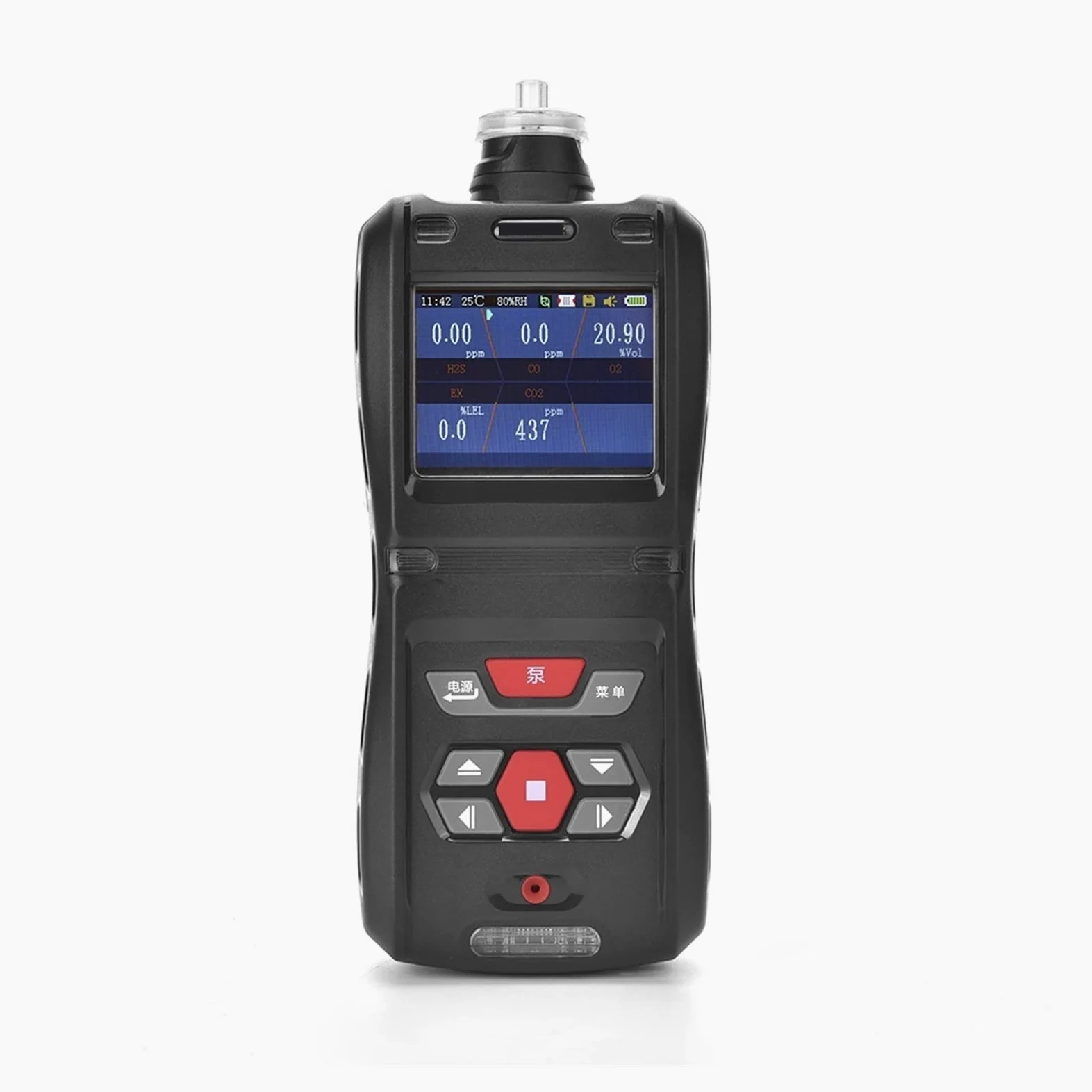 Misuratori della qualità dell'aria, Rilevatore di concentrazione del gas di metano portatile CH4 Allarme a gas infiammabile di aspirazione della pompa, LCD Visualizza alta precisione(Infrared 0-100%LE