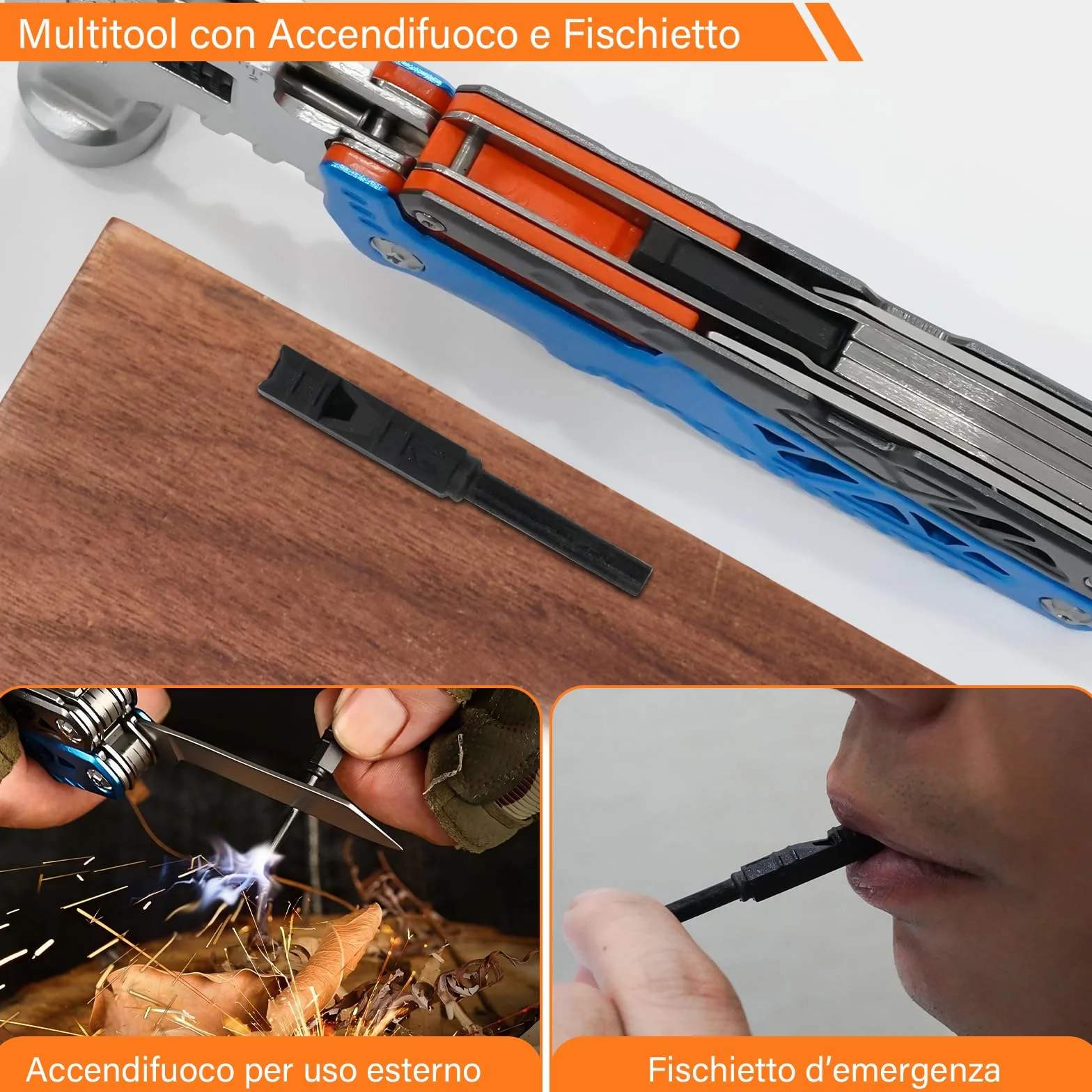 Pinza Multiuso, Coltello Multiuso in Acciaio Inossidabile, Pinza Multifunzione in Coltellino Svizzero con Apribottiglie, Cacciavite, Attrezzi EDC, Ideale per il Campeggio, Riparazioni