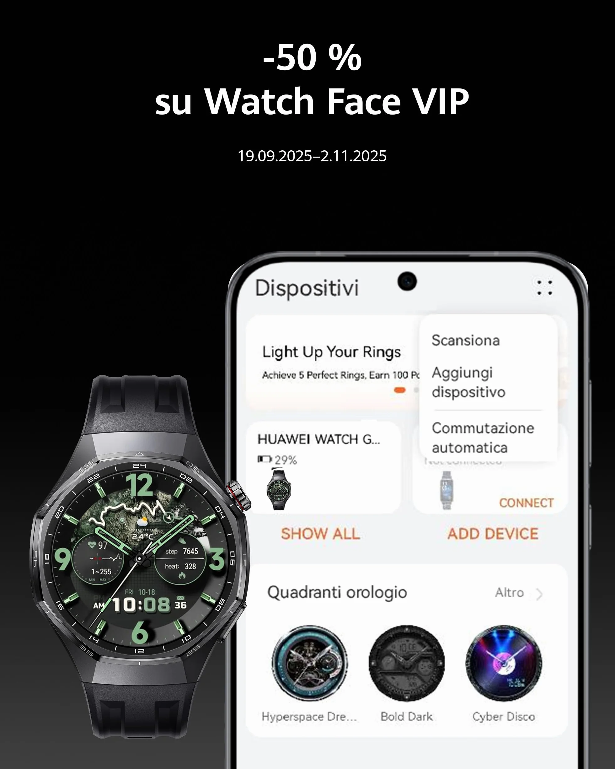 HUAWEI WATCH GT 6 Pro GPS 46mm Smartwatch, Display AMOLED da 1,47 pollici, Fino a 21 giorni, Ciclismo di Livello Pro, Oltre 100 Modalità Sportive, iOS e Android, Analisi ECG, Funzione NFC, Nero