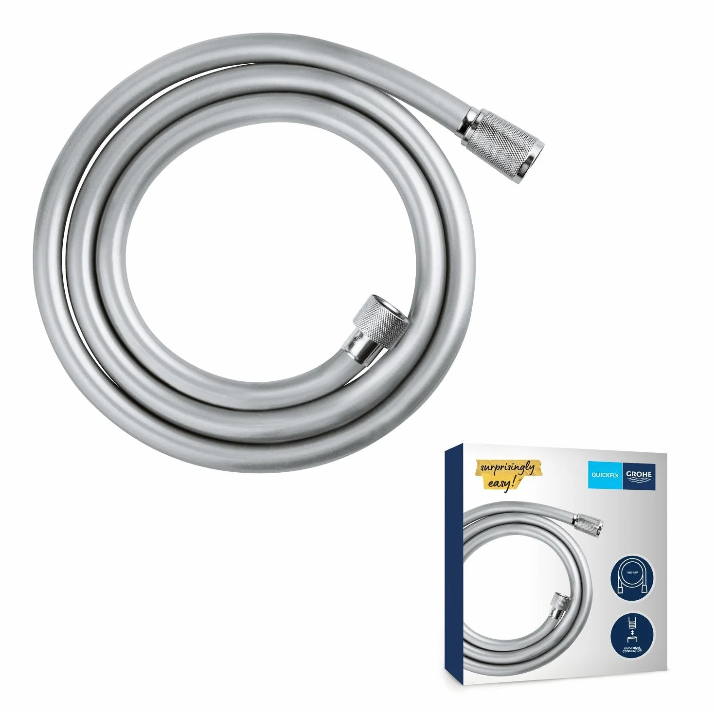 GROHE QUICKFIX VitalioFlex Trend, Flessibile doccia, 1500mm, In metallo, 28741002