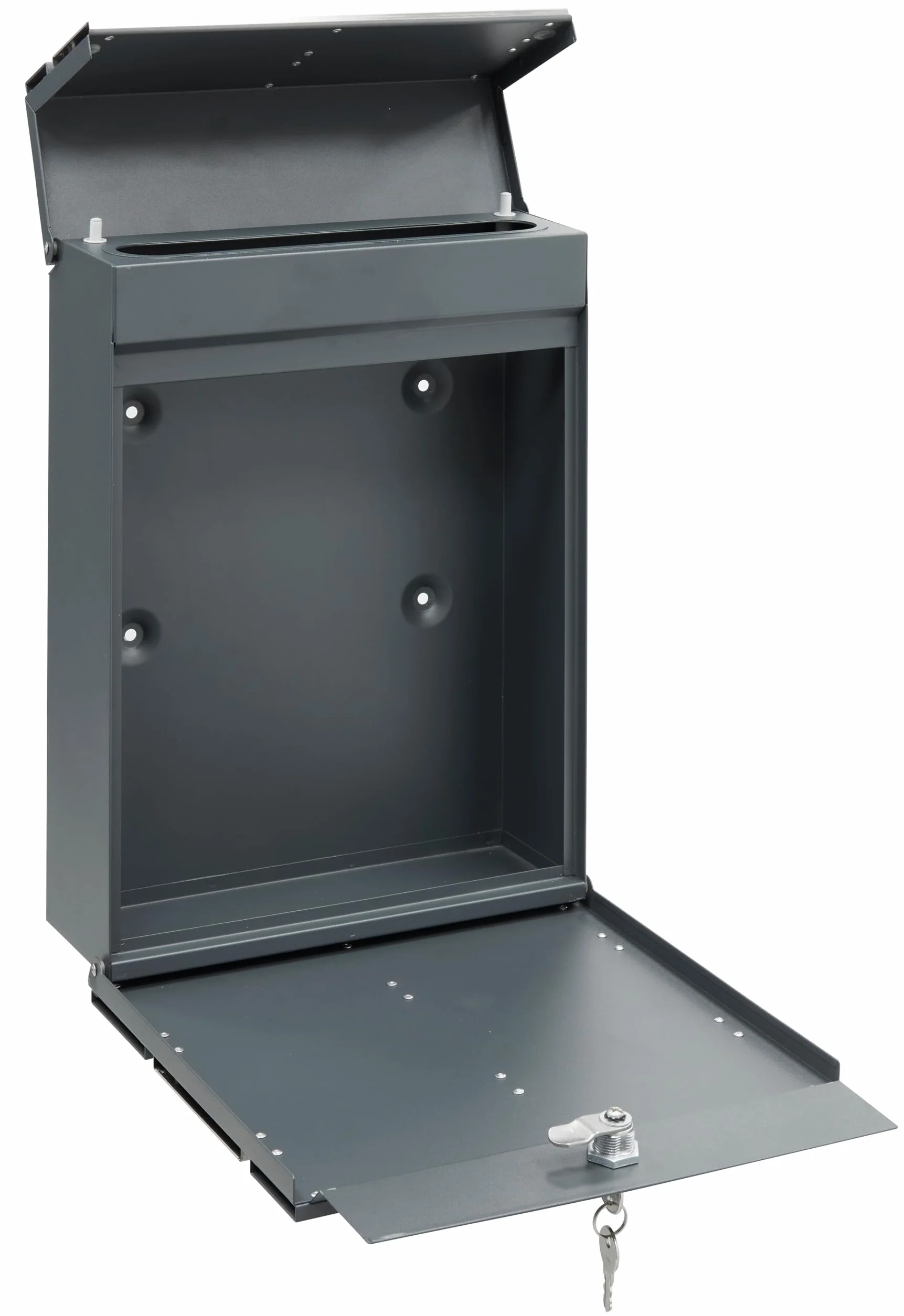 ARREGUI Flysch Cassetta Postale Acciaio Formato M DIN A4 Grigio Antracite Acciaio Inossidabile Parete Moderna