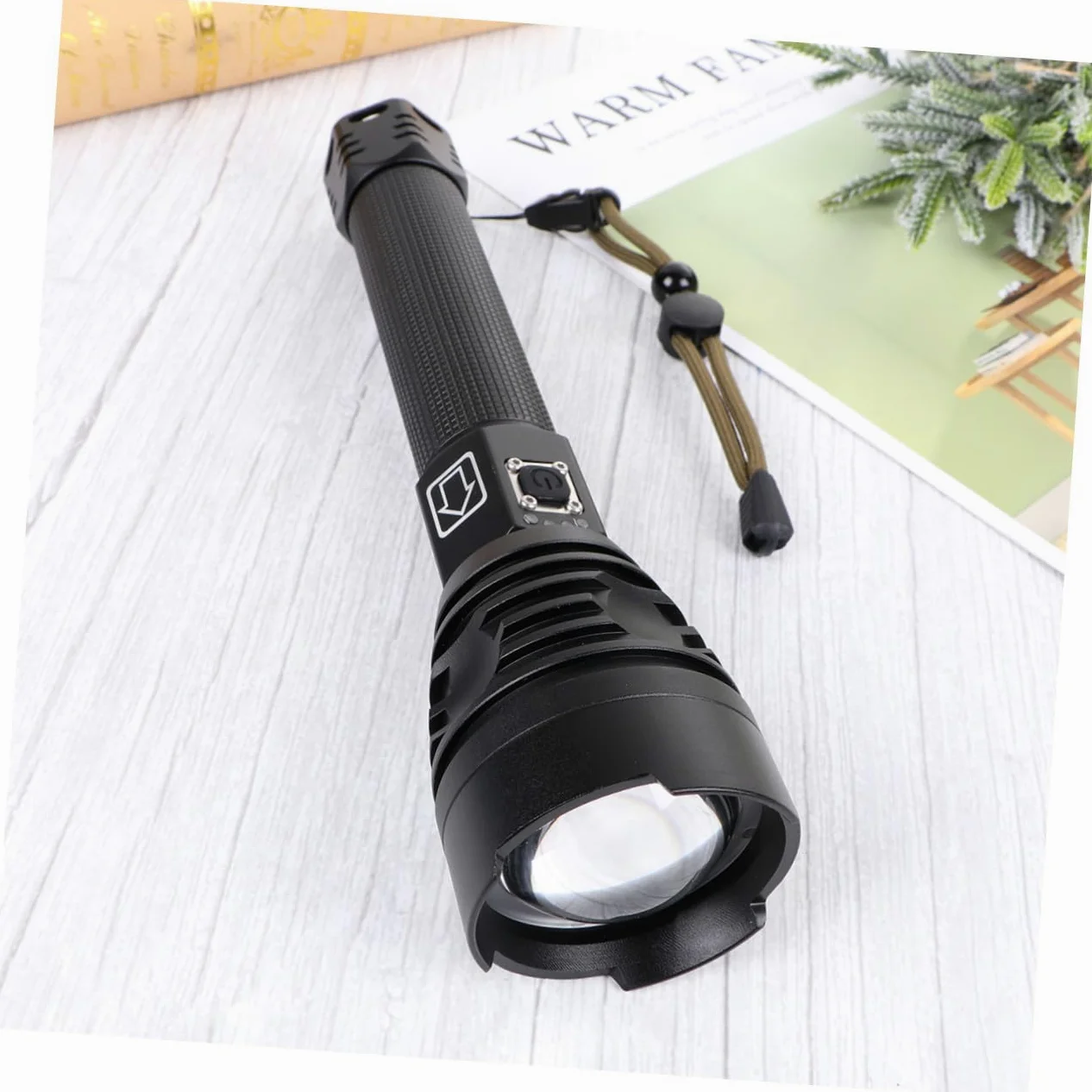 Gatuida Torcia Elettrica Ricaricabile USB Display Carica Batteria, Potente Xhp 90, Lega di Alluminio, Zoom Regolabile, 3 Modalità e Flash, per Pesca e Escursionismo