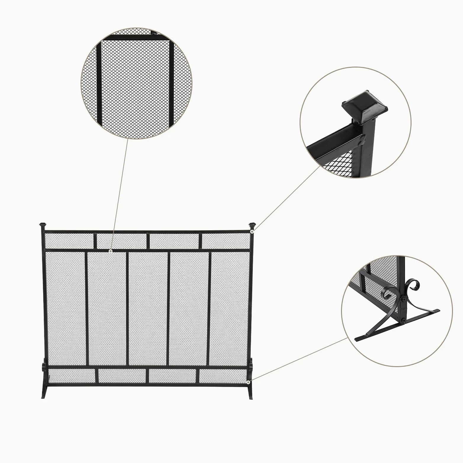 Schermi per Caminetti di Guardia Schermo verticale della rete decorativa della rete decorativa della griglia 99*30.5*79 cm Mobili per la casa Accessori per Caminetti in Rete Decorativa