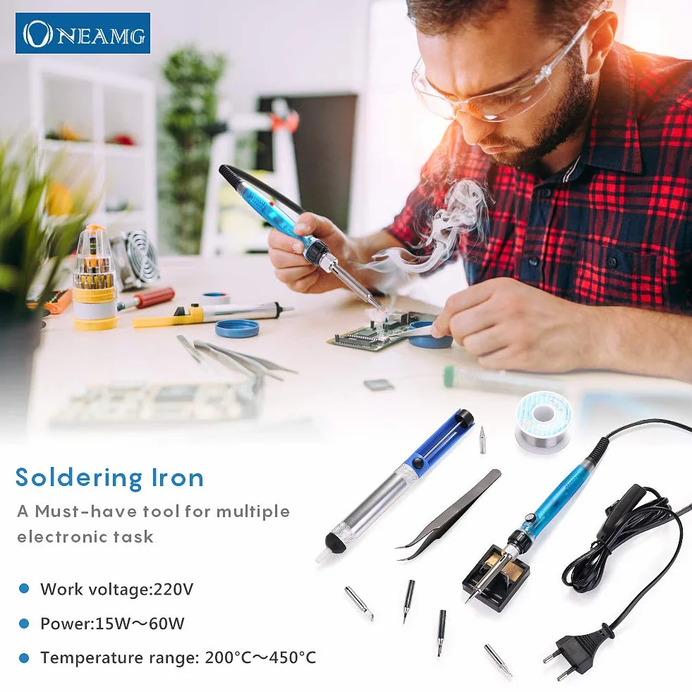 Saldatore Kit 60W 220V Saldatura a Stagno Professionale con Valigetta