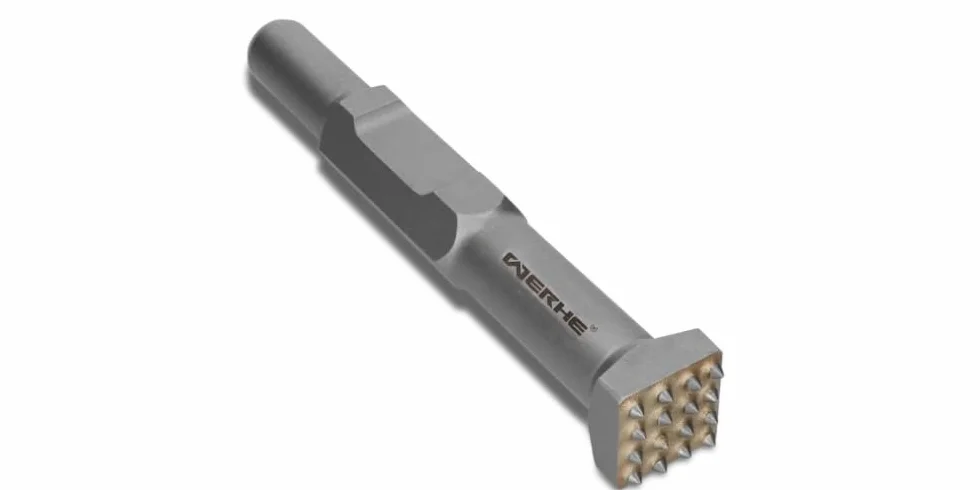 WERHE Bocciardatore HEX30 16 denti 220 mm Quadrato per Calcestruzzo