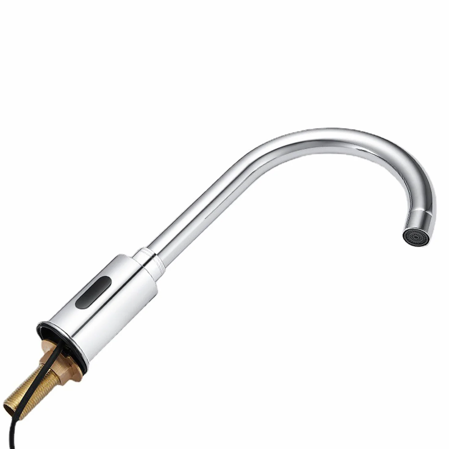 Rubinetto Con Sensore A Infrarossi Automatico Bagno Lavabo Alto 32 Cm Senza Contatto Batteria Ottone Antibatterico Resistente Corrosione Miscelatore