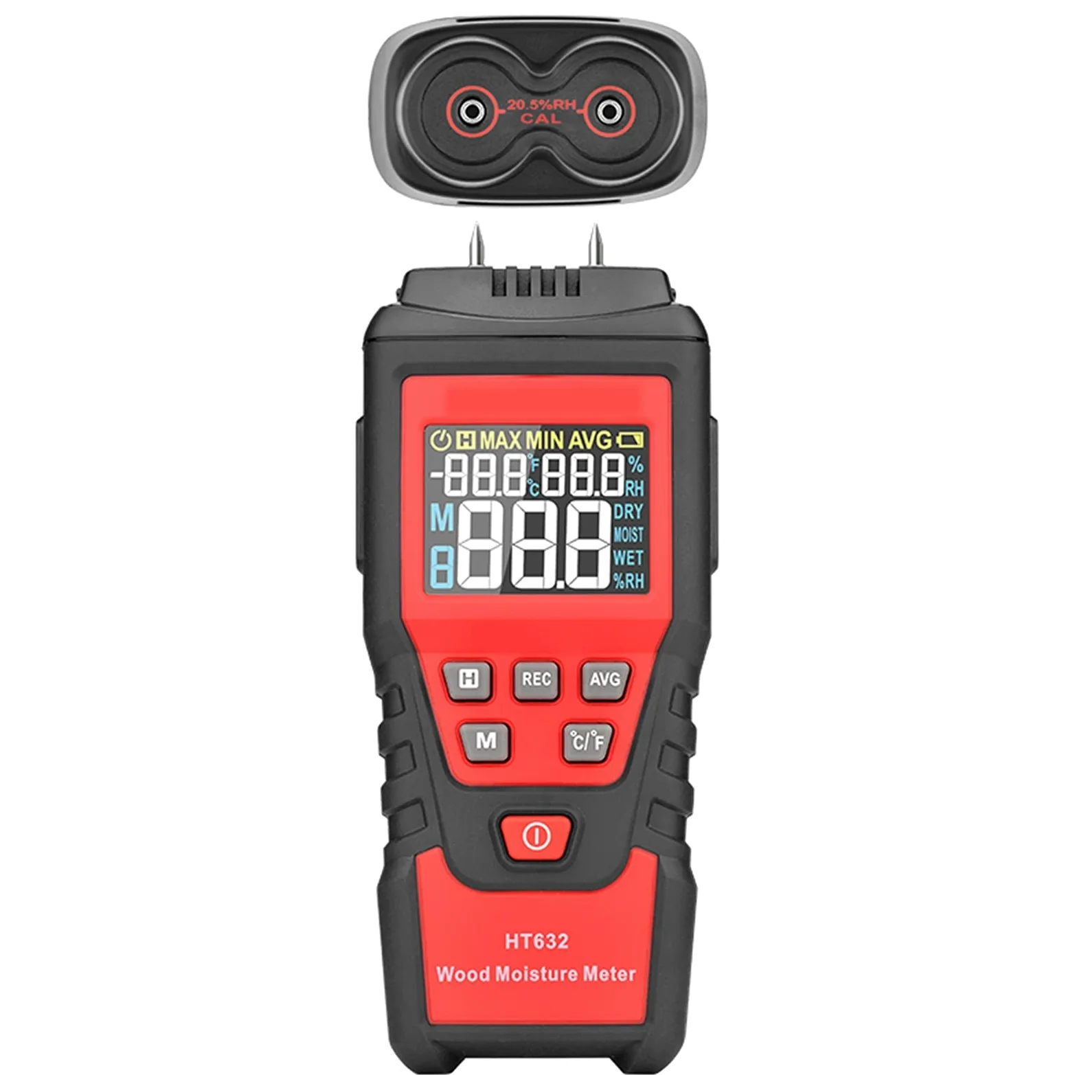 Igrometro Digitale Misuratore di umidità del legno Digital Detector Damp Materiali calcestruzzo Igrometro