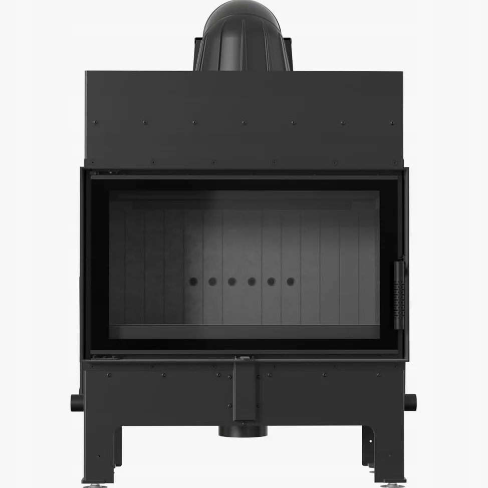 KRATKI Inserto per camino in acciaio a legna FLOKI 10 kW Ø200 frontale A+ | Acciaio nero, efficienza 83,6%, classe A+. Ecodesign, BImSchV 2; per recupero calore.; combustione efficiente; M fi