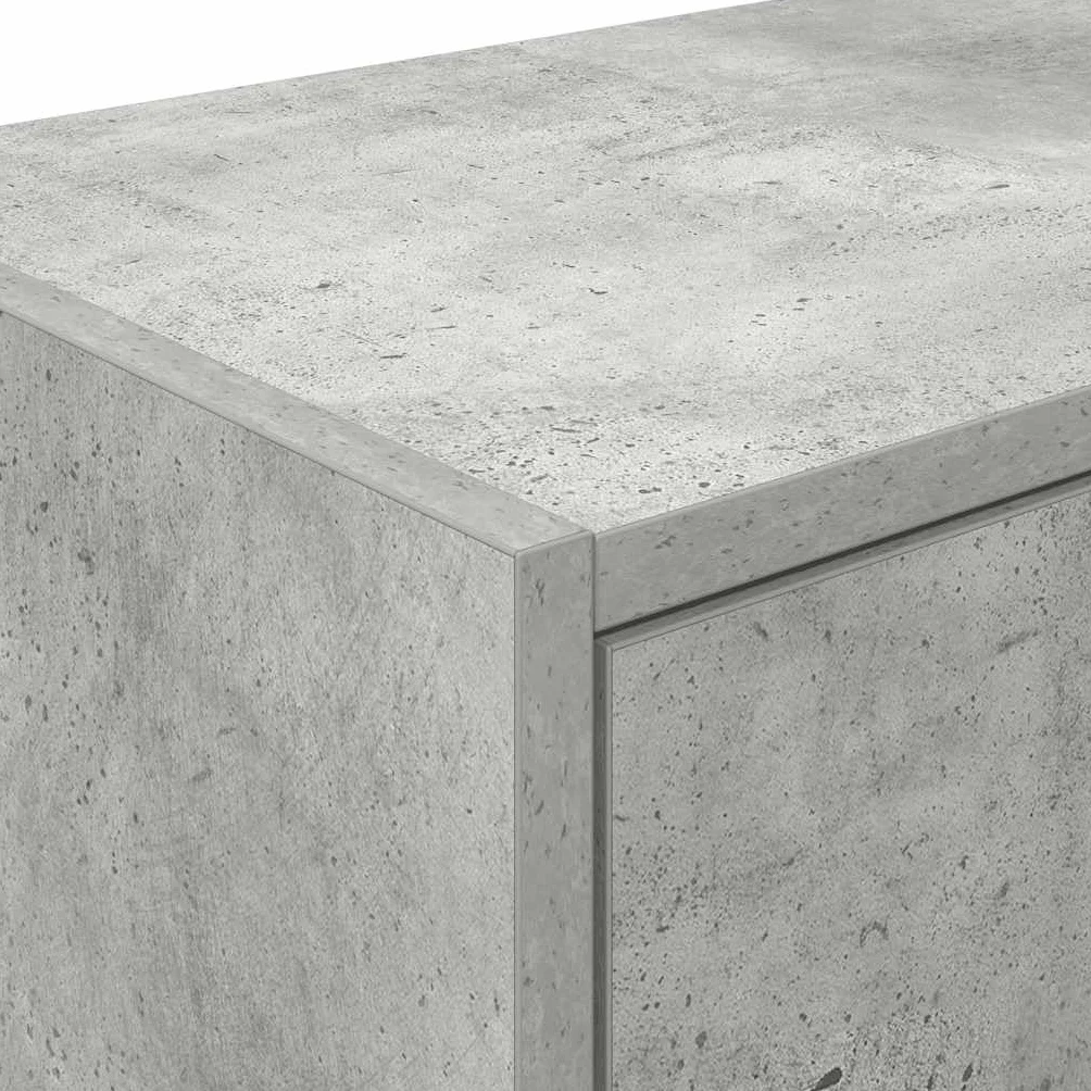 vidaXL Pensile per Garage Grigio Cemento Legno Multistrato