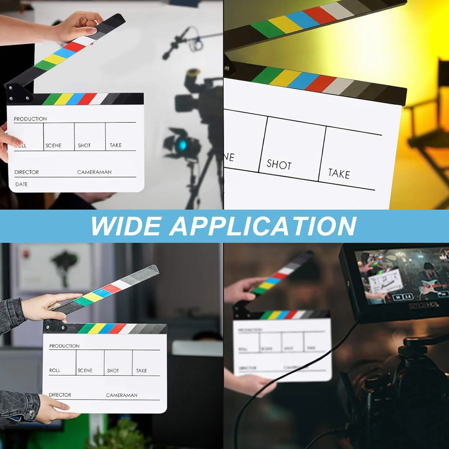 Ciak Cinematografico,Cinematografico di Film Clapper,30x25cm Acrilico Film Clapperboard,Regali per Cinefili,Cinema Gadget,Accessori Regista,Cinematografico per Programmi TV,Vlog