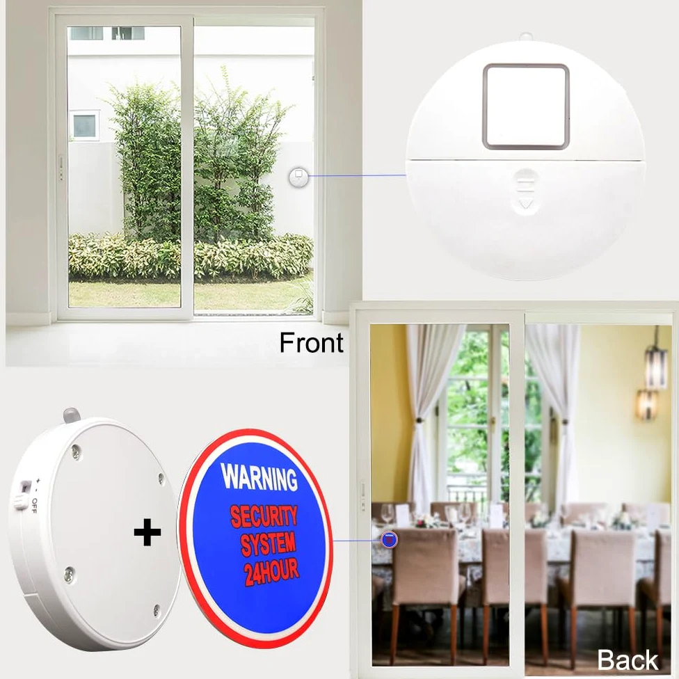 EVA Logik finestre con allarme sonoro 120dB allarme e vibrazioni sensori compatibile con quasi tutte le finestre, Confezione da 8 , Infradito colorati estivi, con finte perline