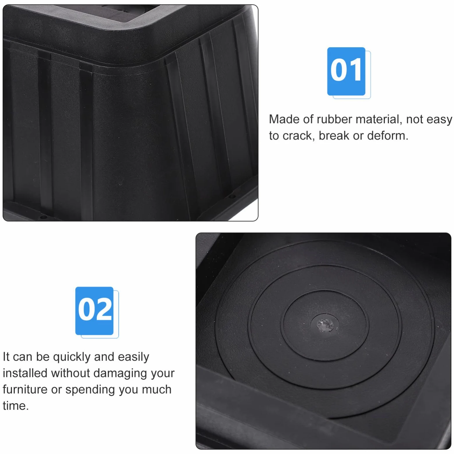 DOITOOL 4sets Rialzi Per Letti Piedini Per Mobili Rialzi Per Piedini Per Mobili Cuscinetto Per Per Livellatore Per Per Per Per Cucina Camera Da Letto Soggiorno Armadio Letto Divano Scrivan