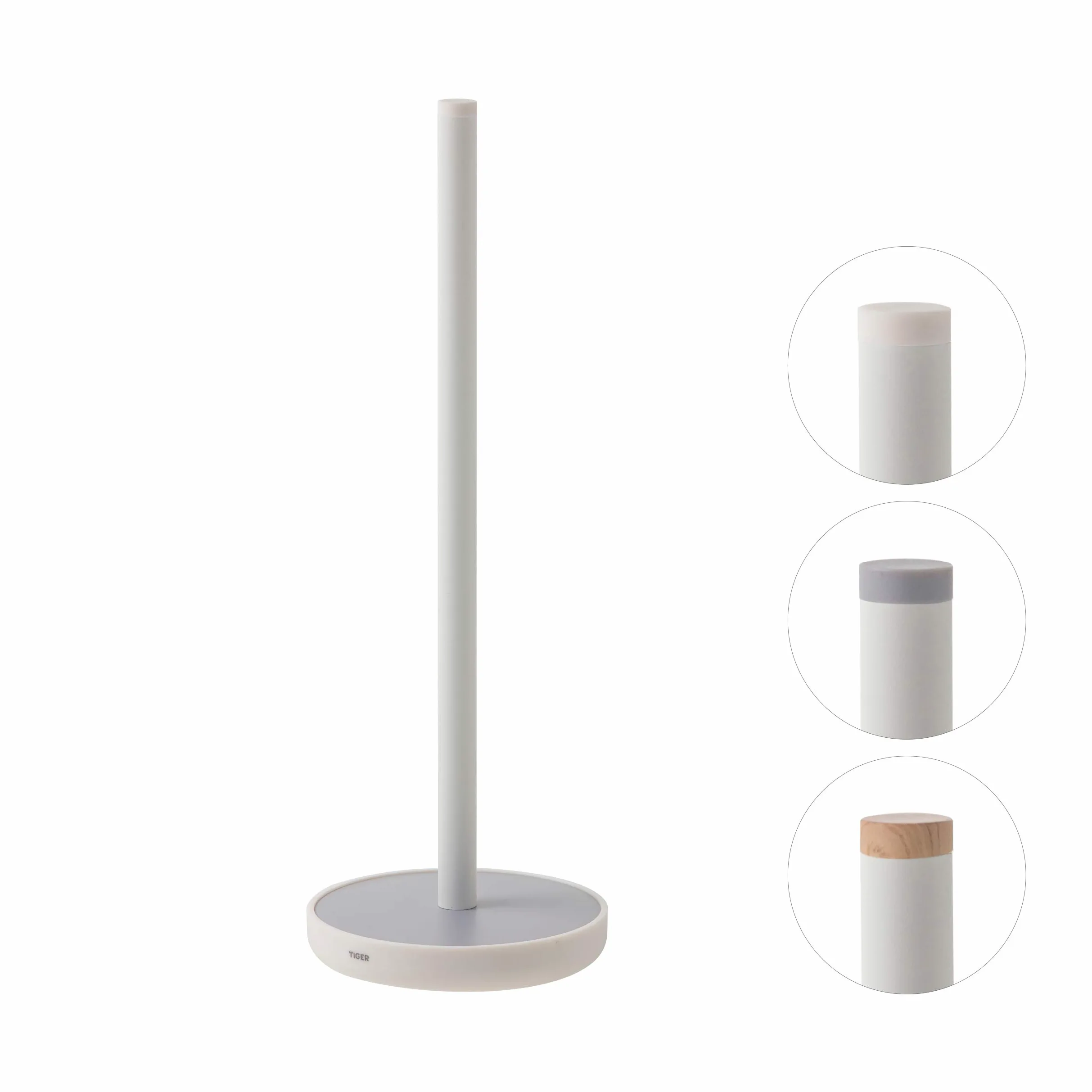 TIGER Urban Portarotolo di Riserva, Acciaio Inox, ABS, Bianco, 12,5 x 36 x 12,5 cm