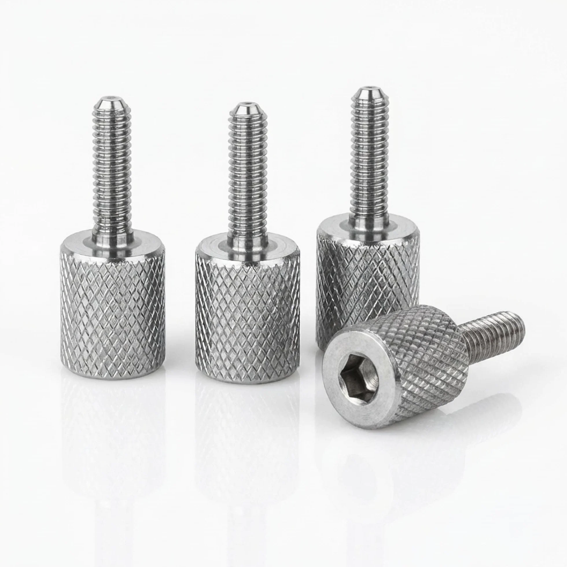 PrecisionGeek Viti zigrinate M3 x 12mm Acciaio Inossidabile 4 pz