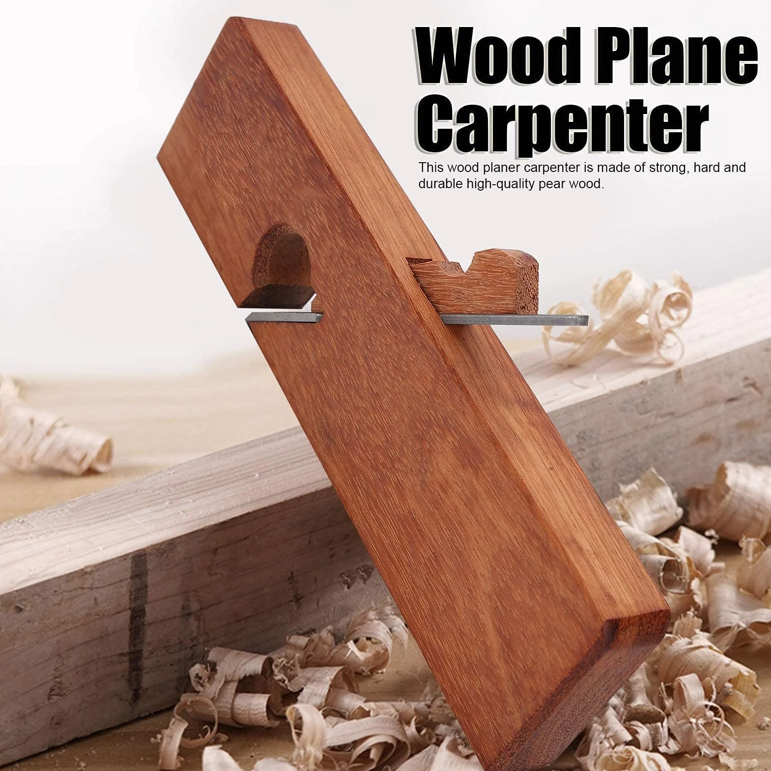 Pialla per Legno, Pialla a Mano, Pialla per Rifilare Falegname, Utensile Fai-da-te per la Lavorazione del Legno a Mano con Scanalatura a Filo Piatto, con Piallatura Rapida, Resistenza All'Usura