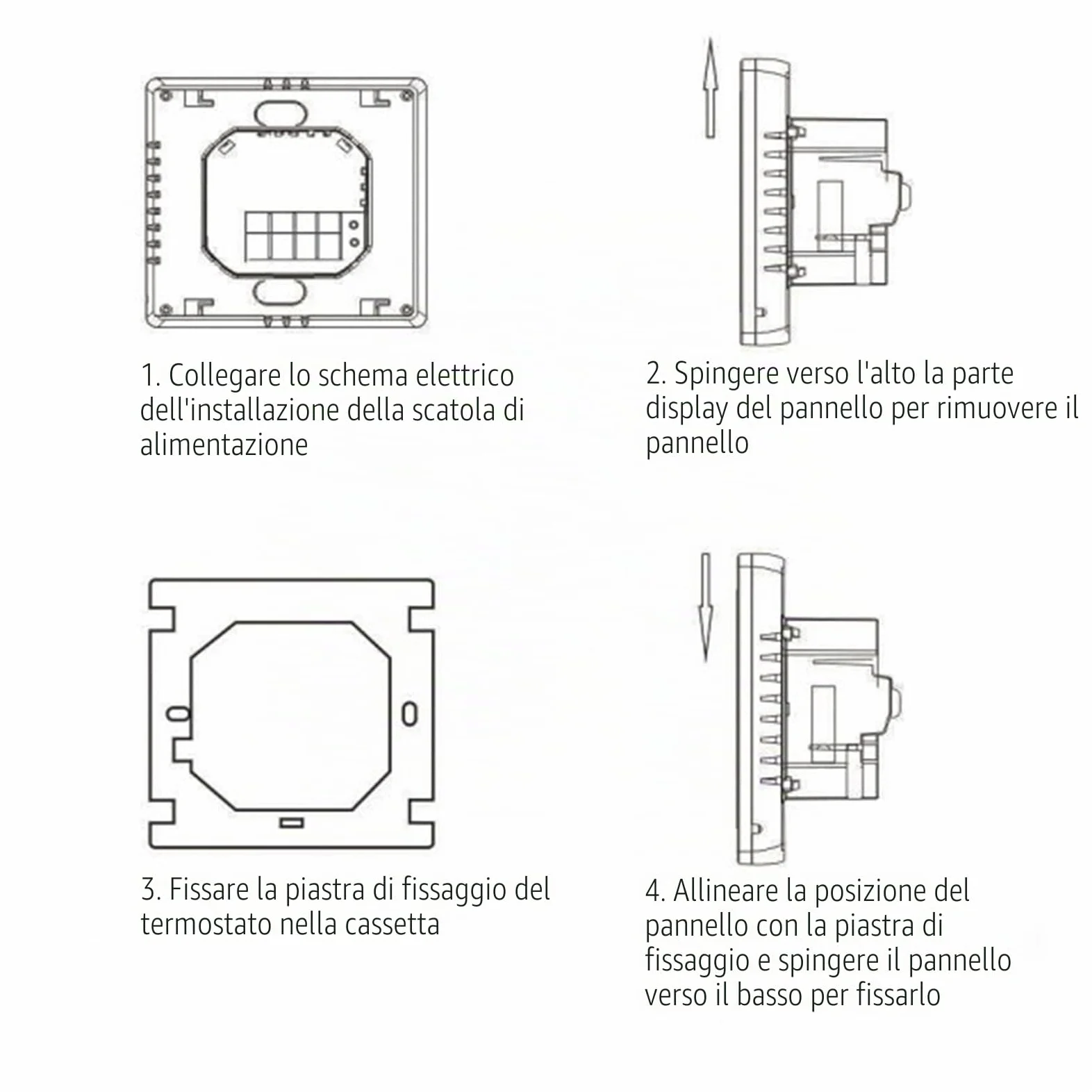 (Smart Thermostat) WIFI Termostato intelligente con display LCD Termostato intelligente per riscaldamento Termostato APP e controllo vocale Regolatore di temperatura costante per interni Termost