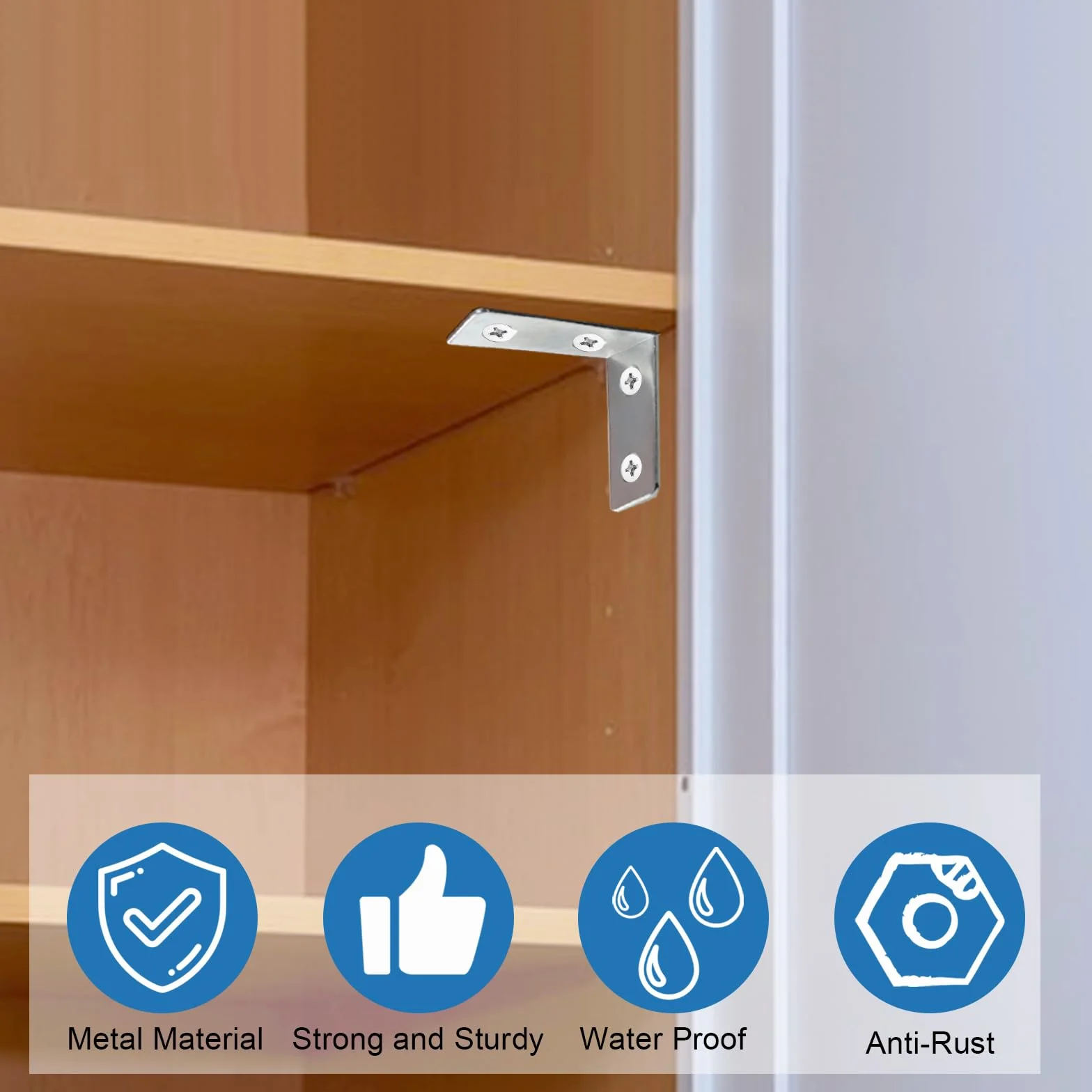 Squadra di fissaggio 52 pezzi staffa metallo 40x40 mm angolo retto L supporto 90 gradi per mobili