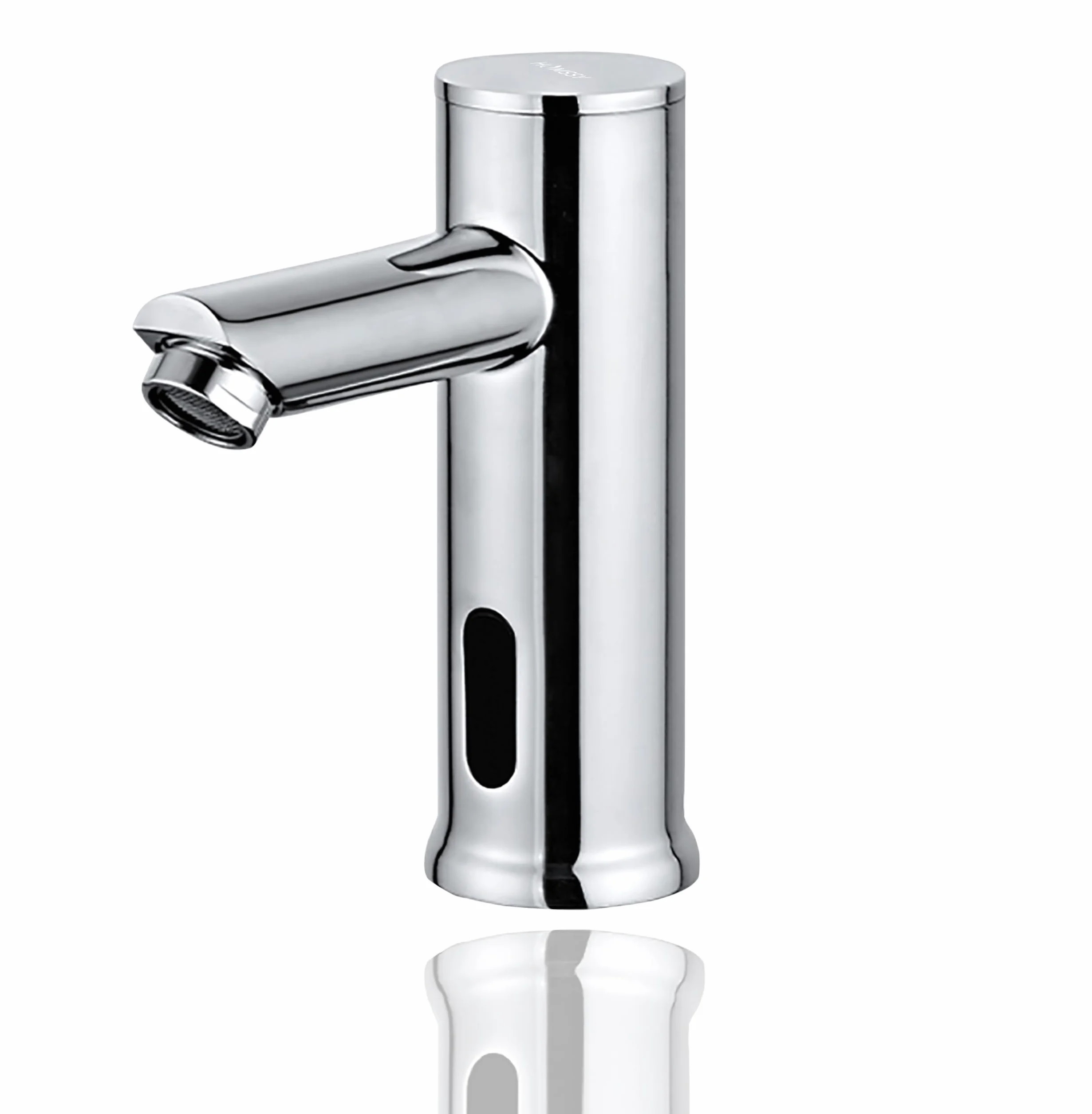 Rubinetto elettronico basso con sensore a infrarossi senza contatto 2 acque premiscelatore regolabile calda fredda ottone cromato per lavabo bagno