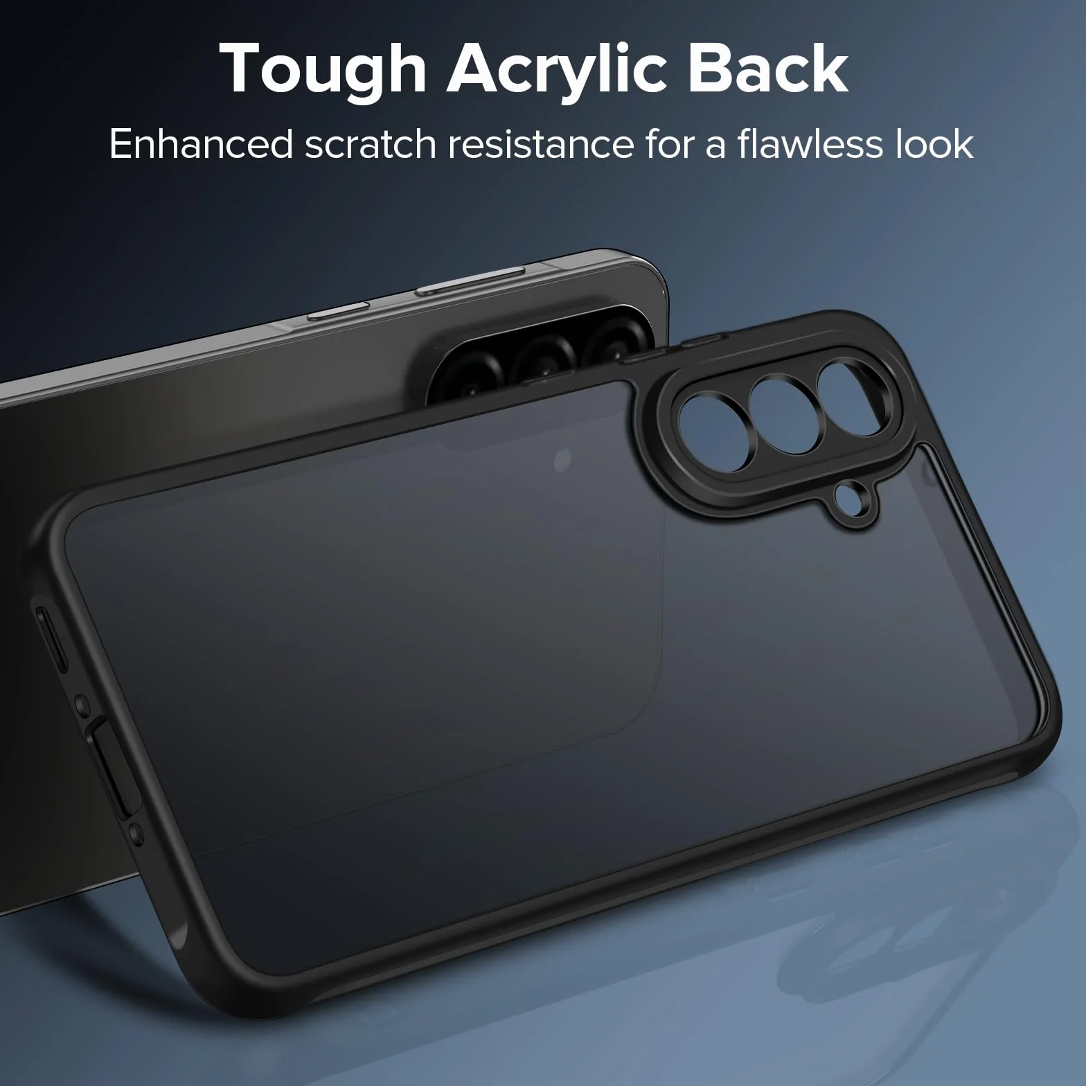iVoler Cover Opaca per Samsung Galaxy A56 5G con 2 Pezzi Vetro Temperato, [Antiurto di Grado Militare] [Protezione Della Fotocamera] Custodia Traslucida Posteriore Sottile Anti-Impronte Case, Nero