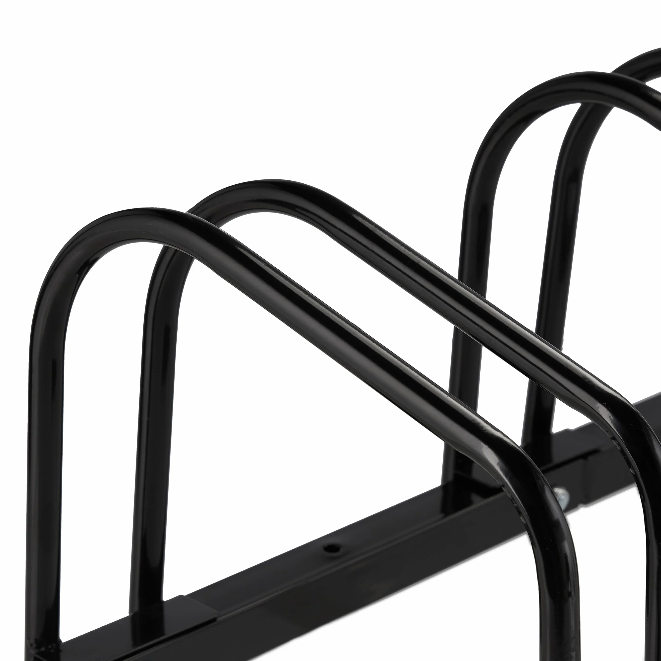 Relaxdays Portabici da Terra Supporto per 2 Biciclette E-Bike Ruote Fino 60 mm 27x67,5x33 cm Nero