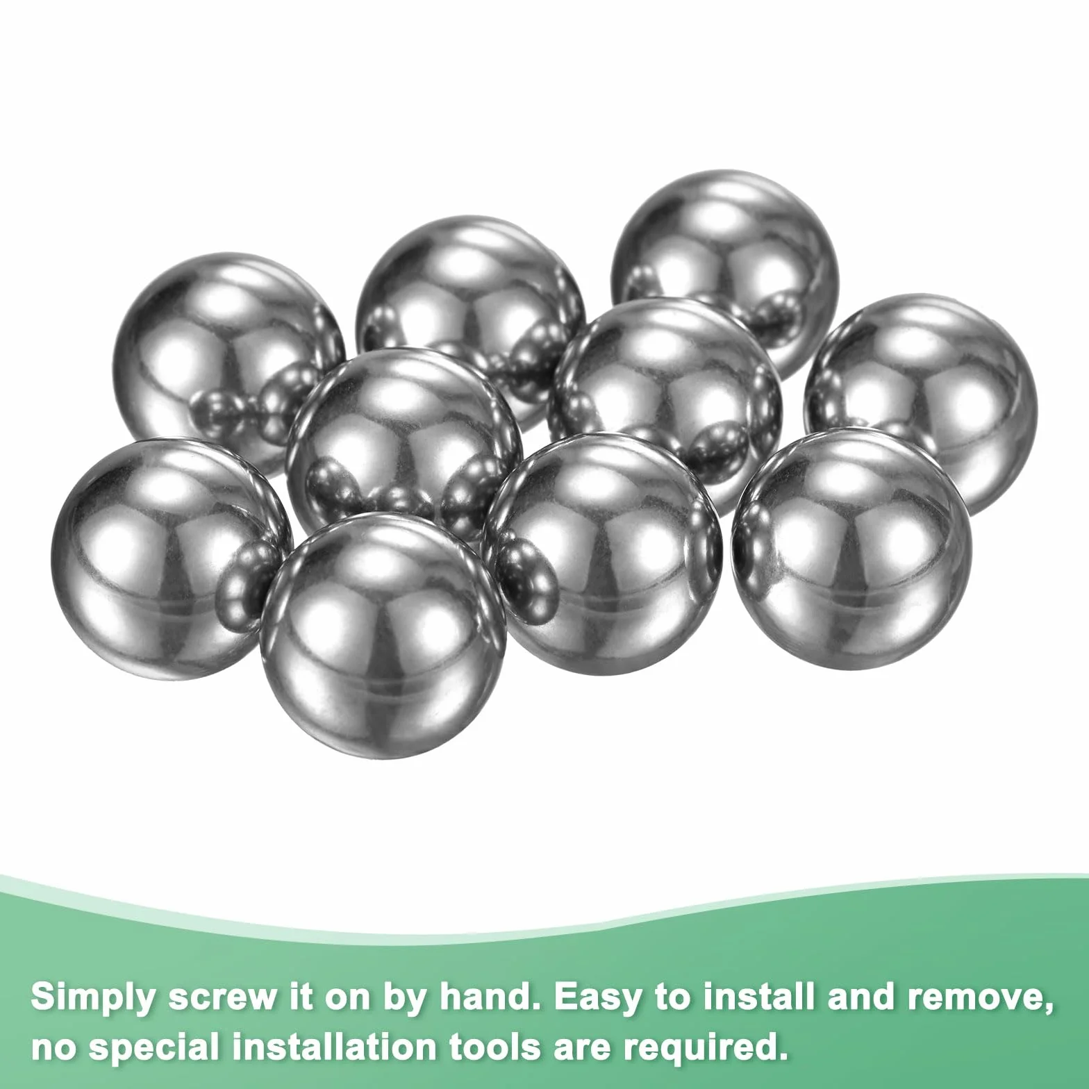 M METERXITY Pomelli A Sfera Filettati M6x16mm 304 Acciaio Inossidabile Tappo A Sfera [Argento]