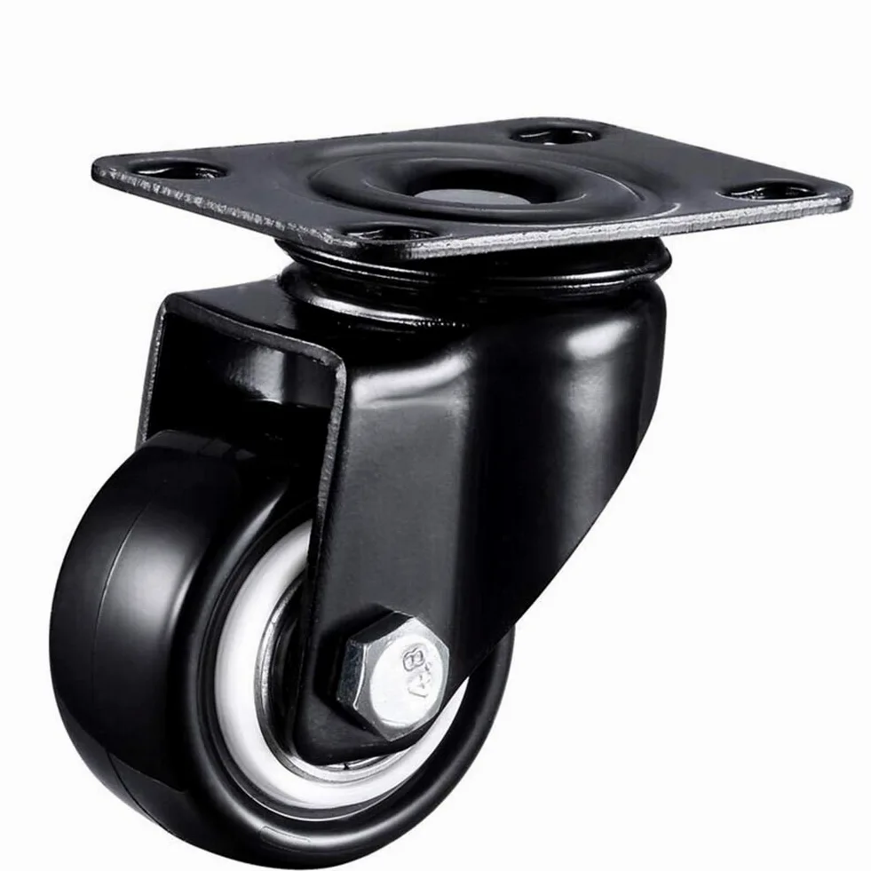 Ruote per carichi Pesanti da 2 Pollici (50 mm) Ruote industriali per Trasporto con Freno Piastra Fissa Girevoli universali silenziose Ruote per Carrello Lettino per Bambini Mobili per pavime