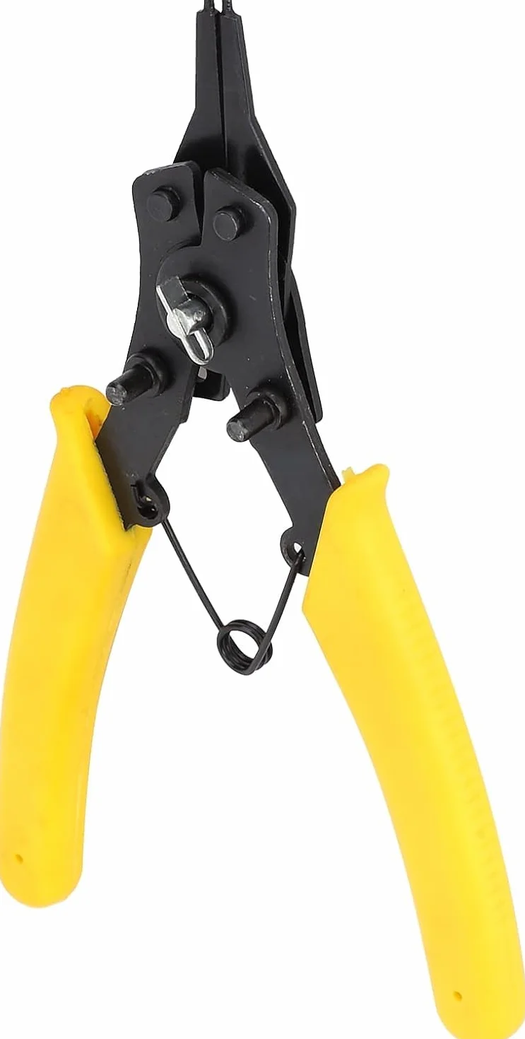 Pinza per Anelli Elastici Seeger 4 in 1 Professionale Acciaio al Carbonio Punte Intercambiabili Interni Esterni