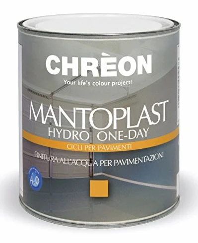 Mantoplast Hydro One-Day BIANCO SAT L.0.75 finitura all'acqua per pavimentazioni cemento ceramica klinker