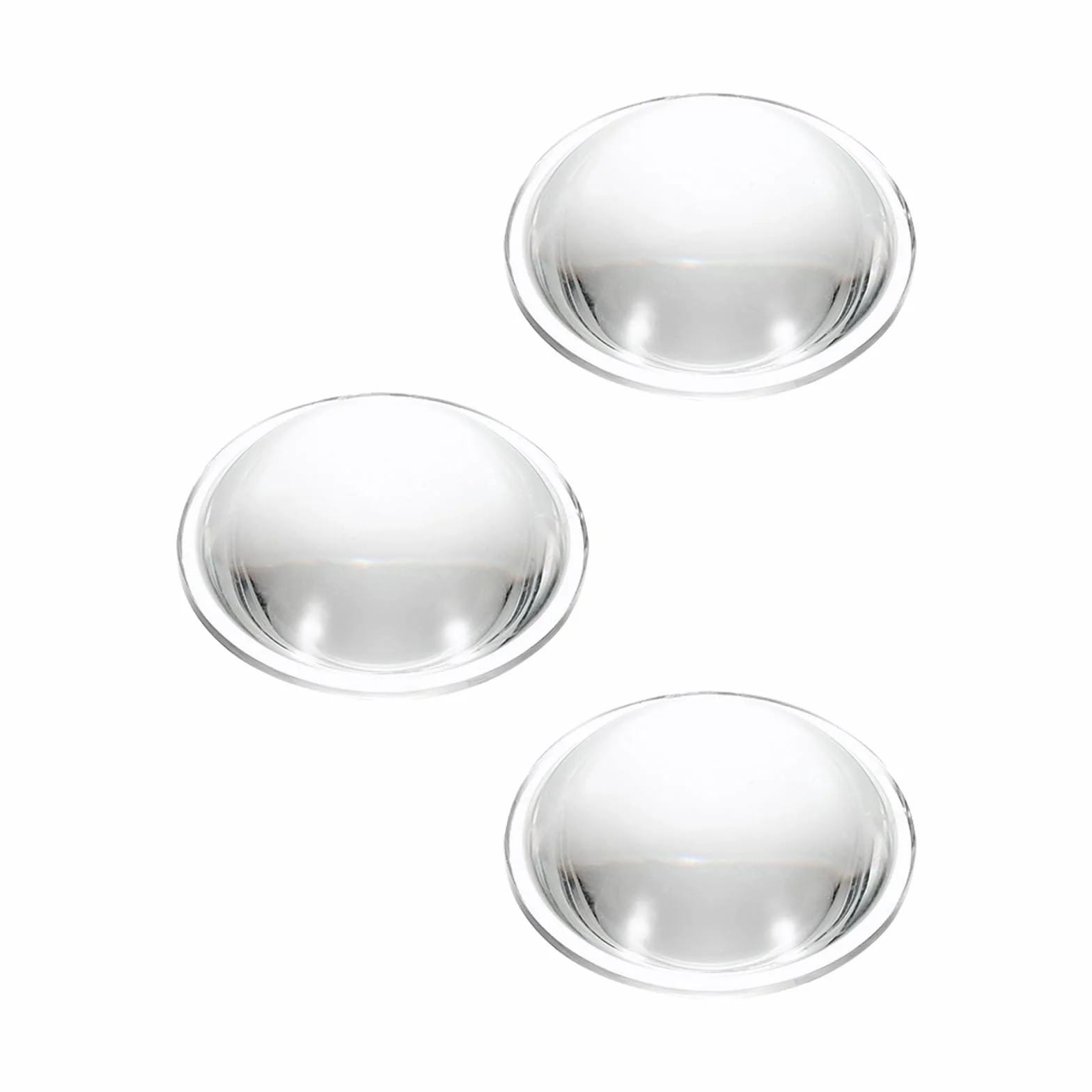 PATIKIL Diametro 54mm Lente Convessa Piatta, 3 Pezzi Altezza 19mm Lente Ottica Convessa Acrilica LED con Bordo per Torcia Faro Auto Bicicletta Proiettore, Trasparente