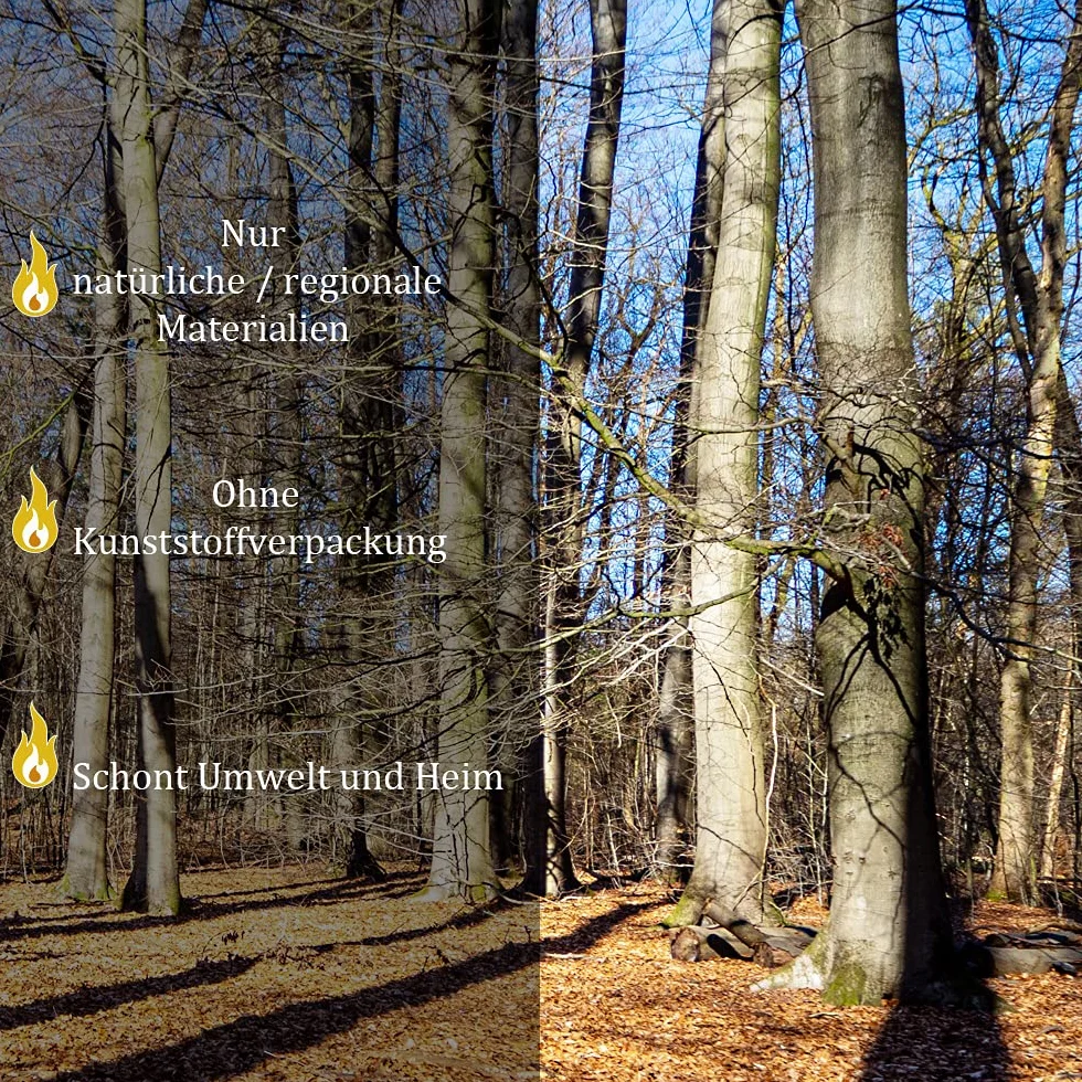 Legna da Ardere 30 kg per Stufa e Camino Ceppi 25 cm Flameup